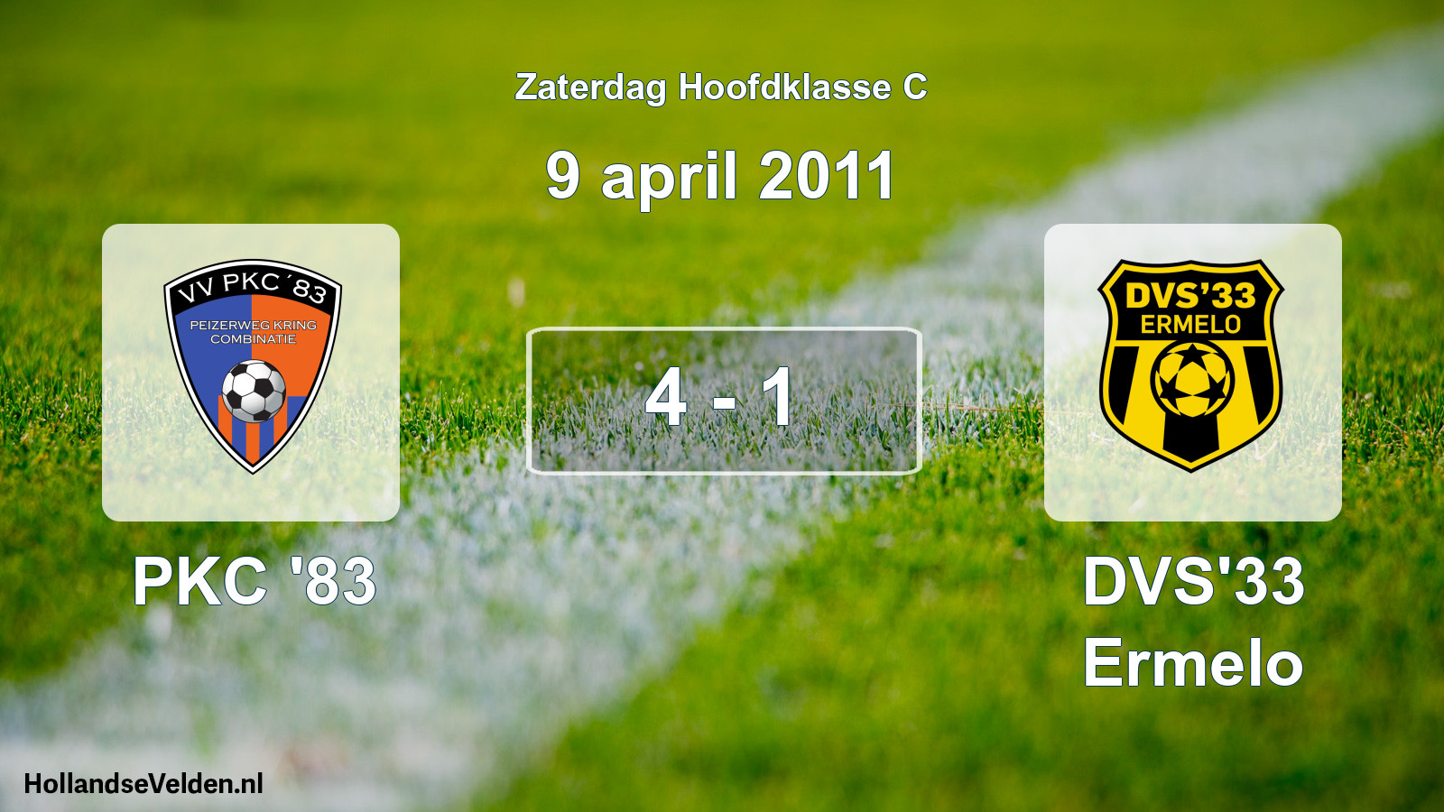 Total number of matches played: PKC '83 - DVS'33 Ermelo 4 - 1 (9 April 2011)