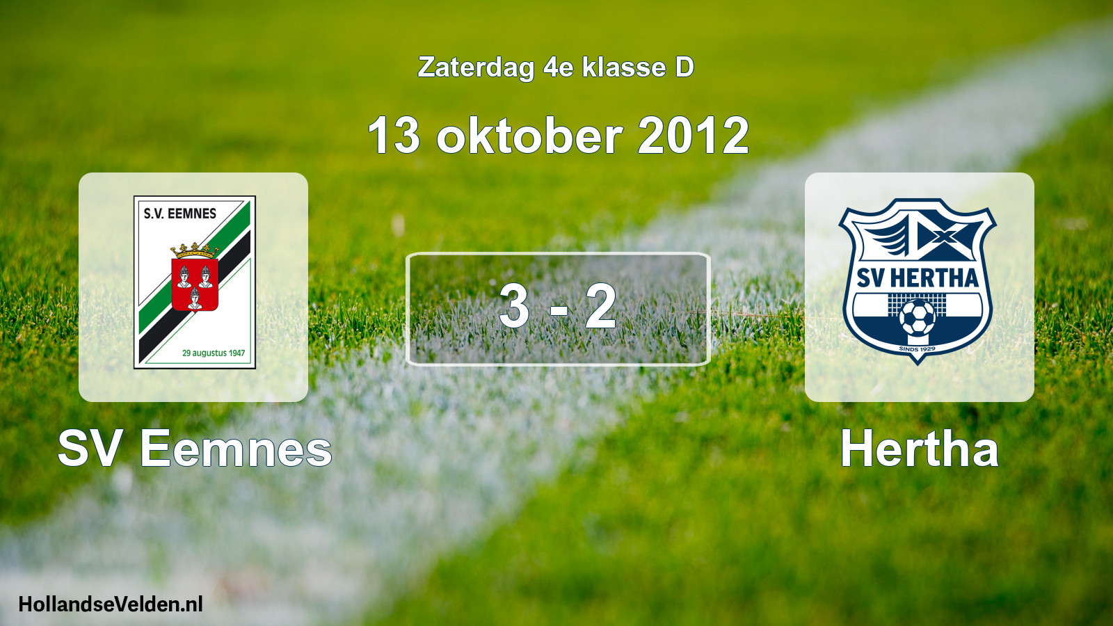Total number of matches played: SV Eemnes - Hertha 3 - 2 (13 October 2012)