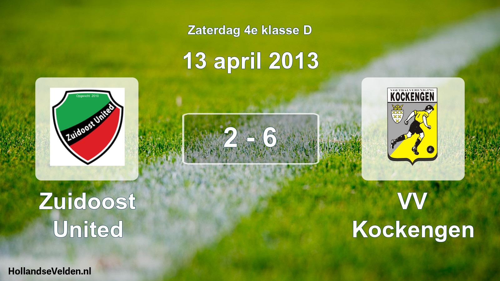 Total number of matches played: Zuidoost United - VV Kockengen 2 - 6 (13 April 2013)