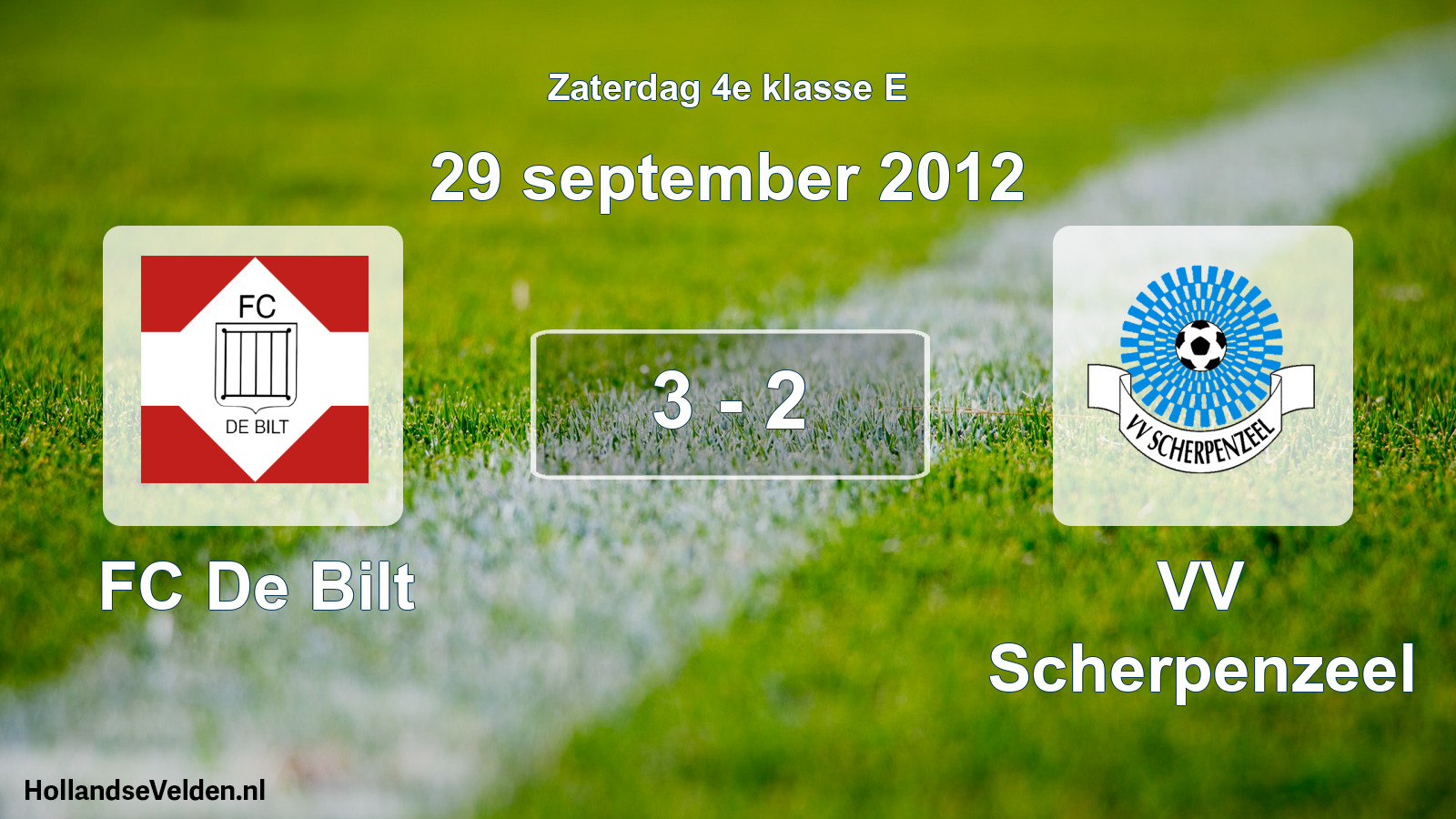 Total number of matches played: FC De Bilt - VV Scherpenzeel 3 - 2 (29 September 2012)