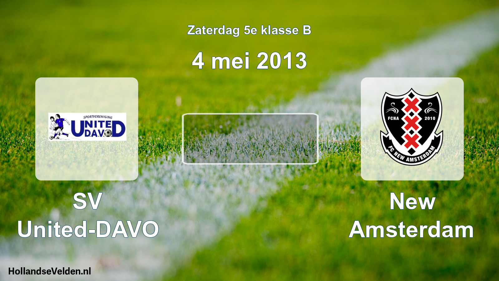Scheduled Match: SV United-DAVO - New Amsterdam (4 May 2013)