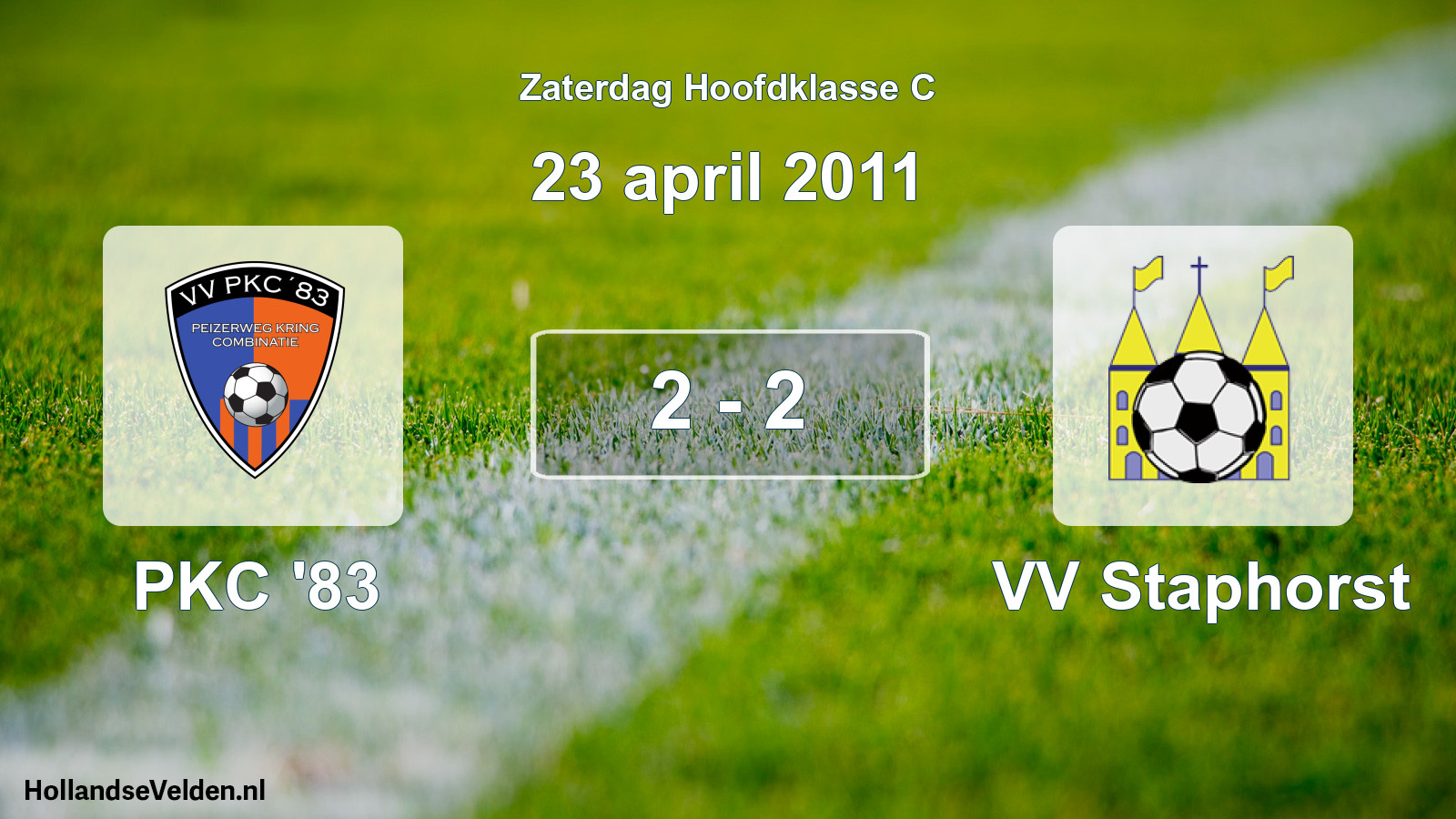 Total number of matches played: PKC '83 - VV Staphorst 2 - 2 (23 April 2011)