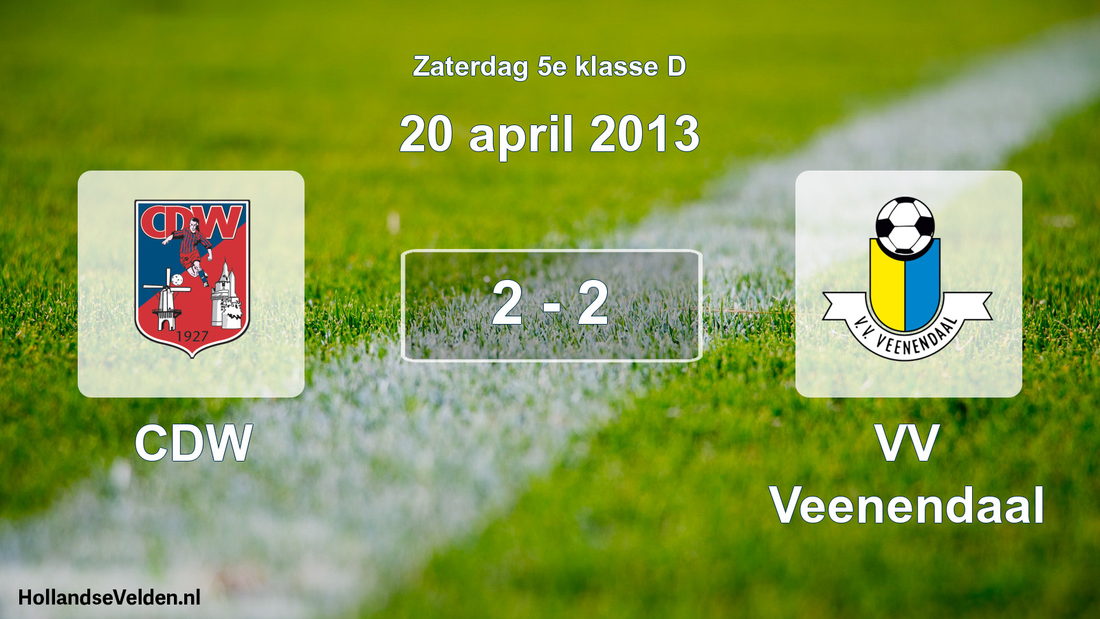 Total number of matches played: CDW - VV Veenendaal 2 - 2 (20 April 2013)