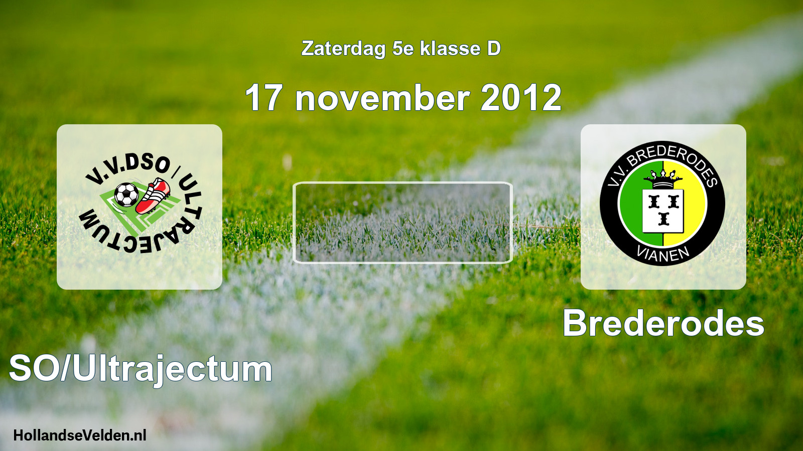 Scheduled Match: DSO/Ultrajectum - Brederodes (17 November 2012)