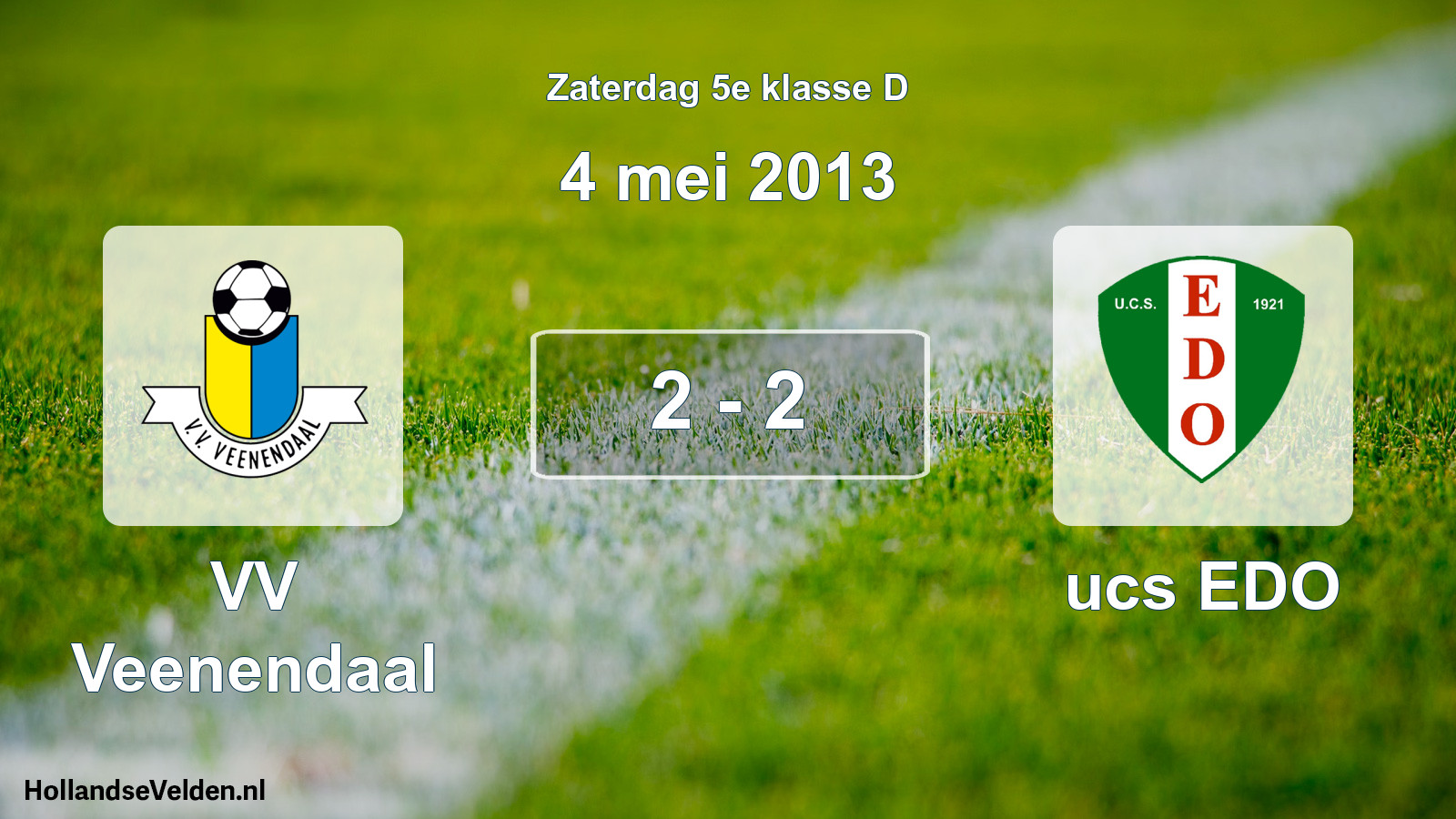 Total number of matches played: VV Veenendaal - ucs EDO 2 - 2 (4 May 2013)