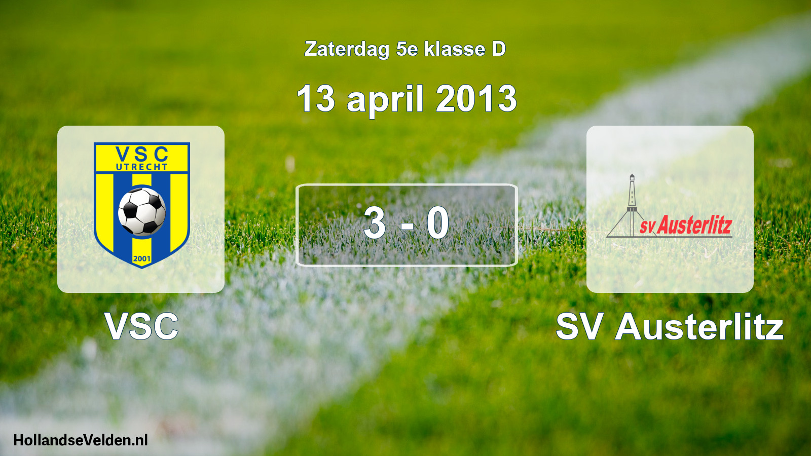 Total number of matches played: VSC - SV Austerlitz 3 - 0 (13 April 2013)