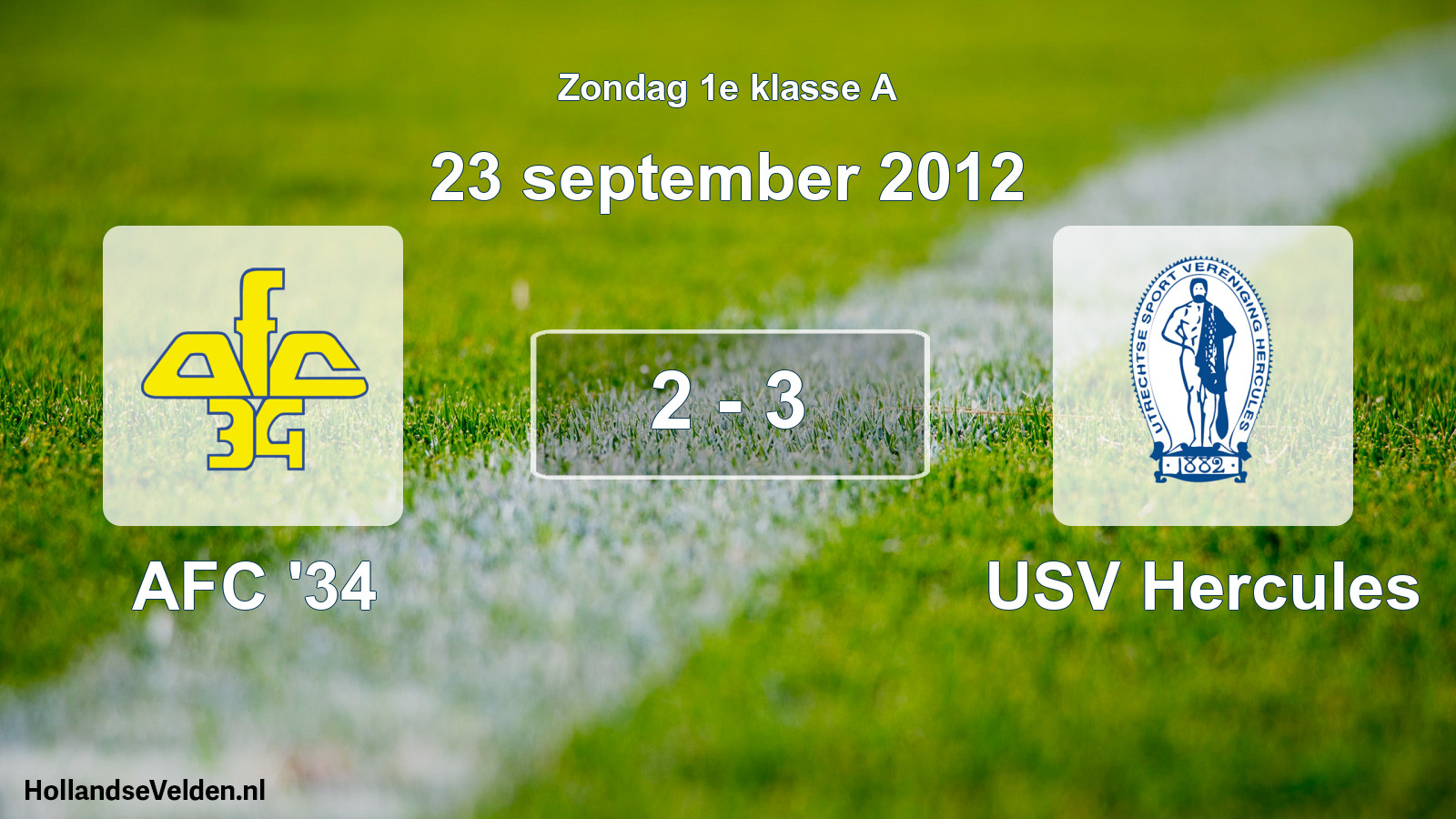 Total number of matches played: AFC '34 - USV Hercules 2 - 3 (23 September 2012)