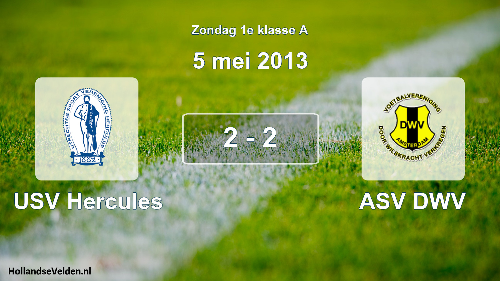 Total number of matches played: USV Hercules - ASV DWV 2 - 2 (5 May 2013)