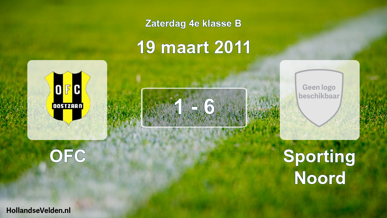Total number of matches played: OFC - Sporting Noord 1 - 6 (19 March 2011)