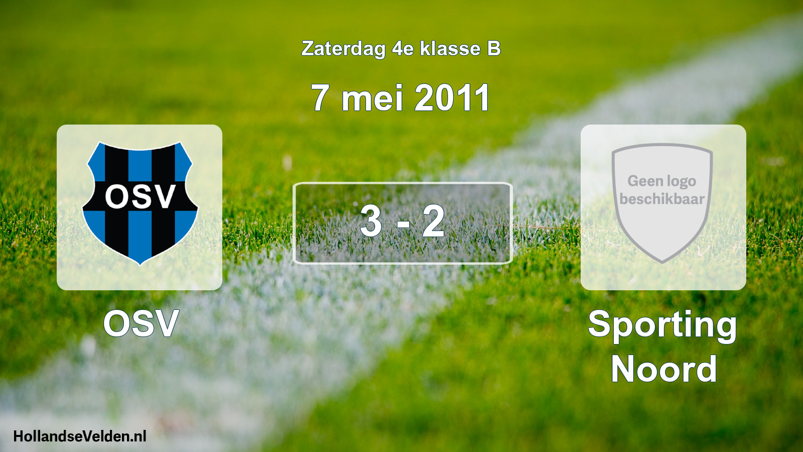 Total number of matches played: OSV - Sporting Noord 3 - 2 (7 May 2011)