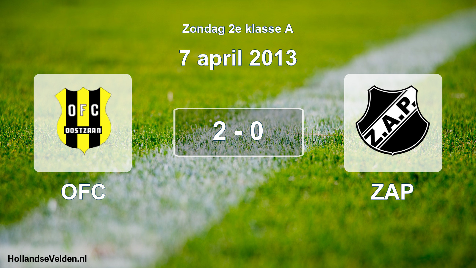 Total number of matches played: OFC - ZAP 2 - 0 (7 April 2013)