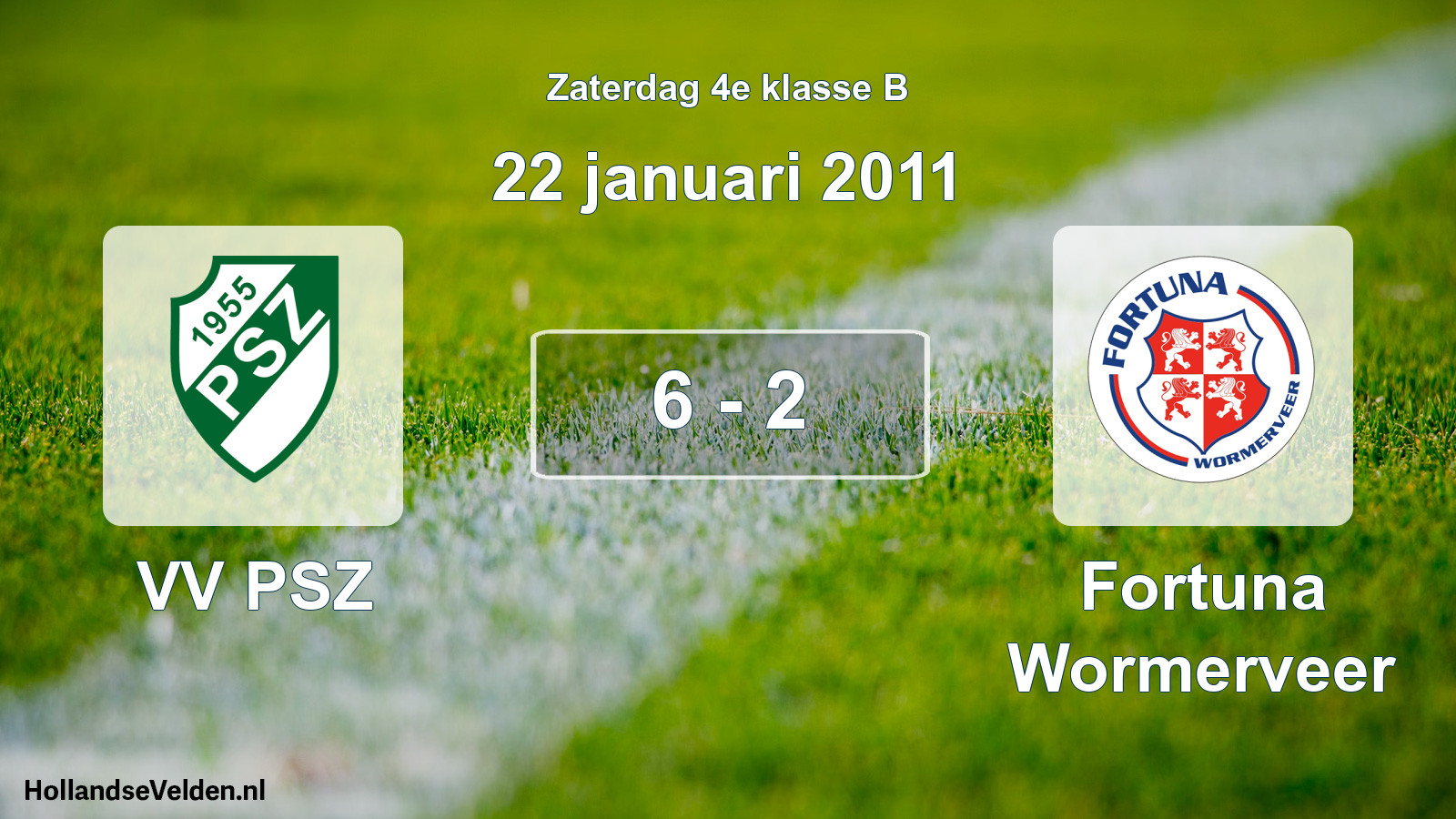 Total number of matches played: VV PSZ - Fortuna Wormerveer 6 - 2 (22 January 2011)