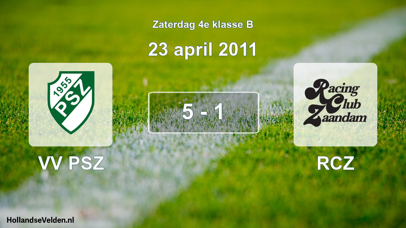 Total number of matches played: VV PSZ - RCZ 5 - 1 (23 April 2011)
