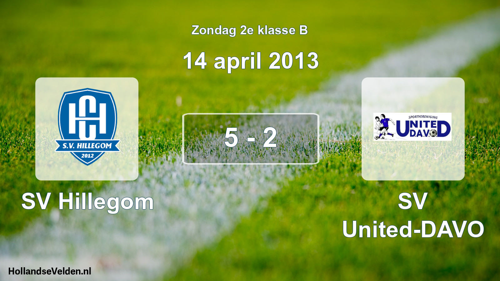 Total number of matches played: SV Hillegom - SV United-DAVO 5 - 2 (14 April 2013)