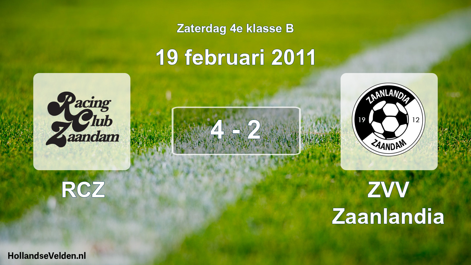 Total number of matches played: RCZ - ZVV Zaanlandia 4 - 2 (19 February 2011)