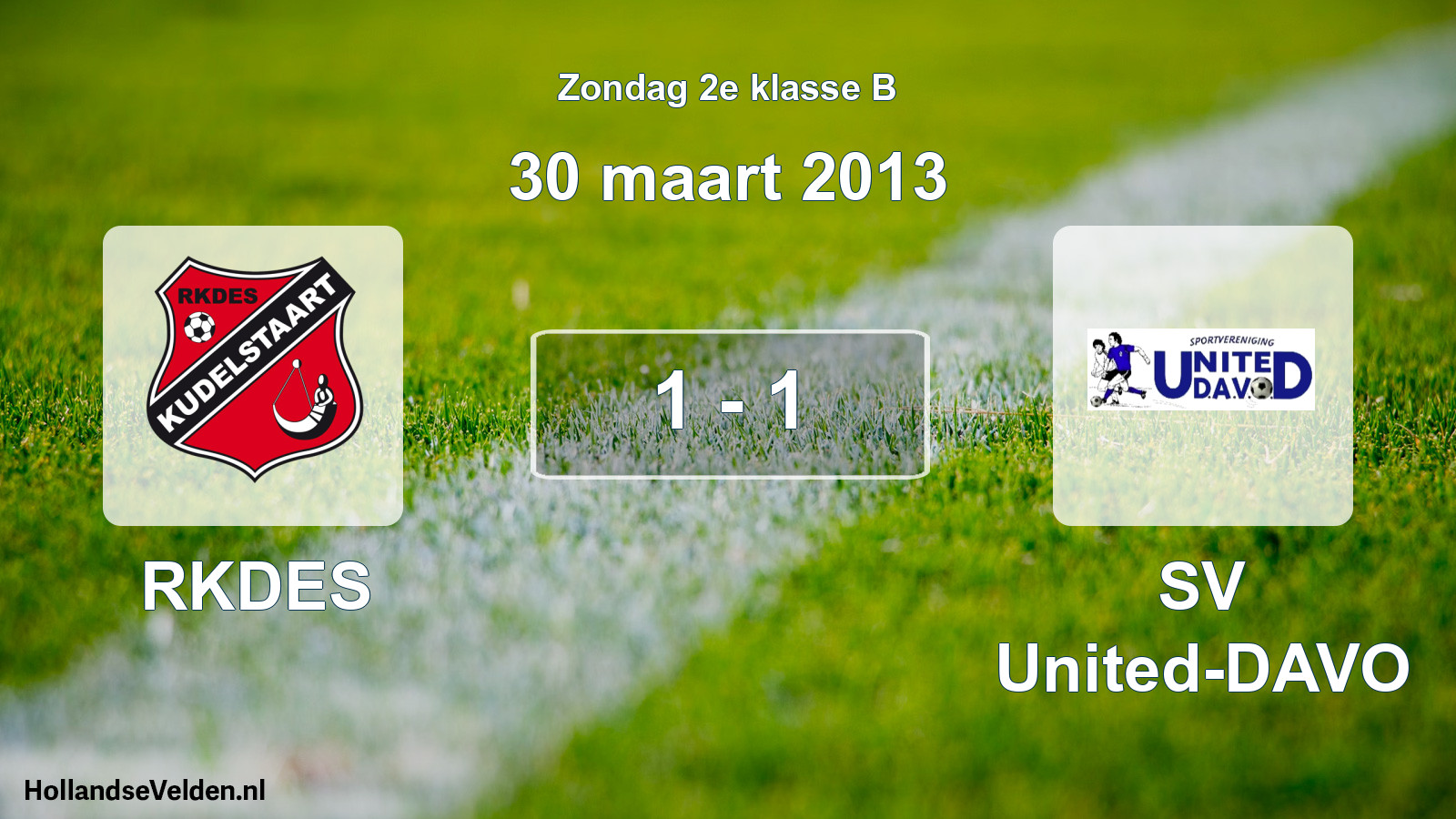 Total number of matches played: RKDES - SV United-DAVO 1 - 1 (30 March 2013)