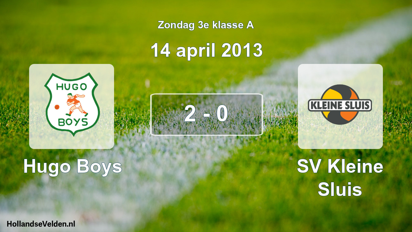 Total number of matches played: Hugo Boys - SV Kleine Sluis 2 - 0 (14 April 2013)