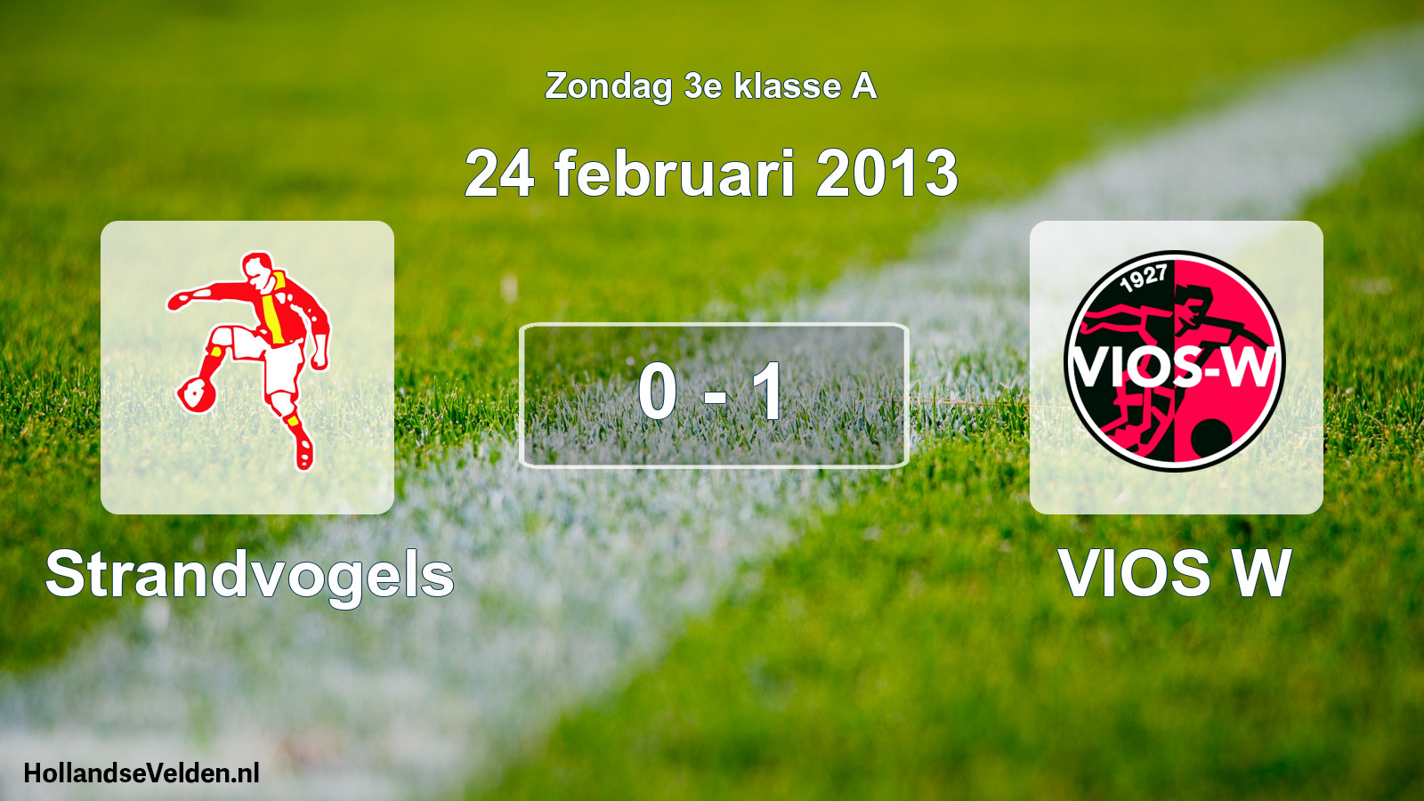 Total number of matches played: Strandvogels - VIOS W 0 - 1 (24 February 2013)