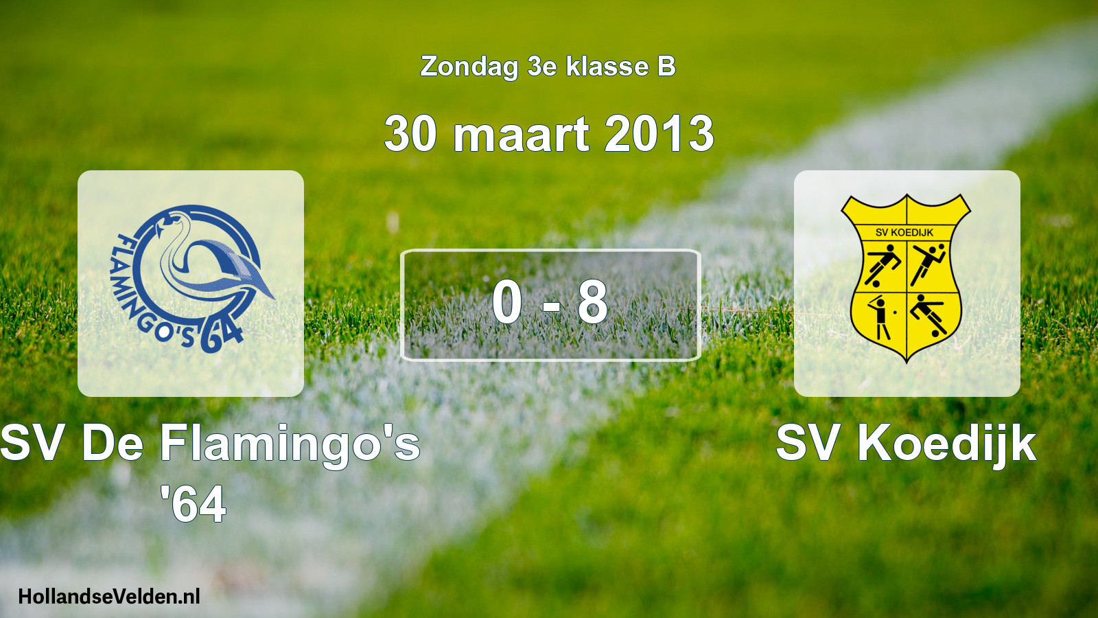 Total number of matches played: ASV De Flamingo's '64 - SV Koedijk 0 - 8 (30 March 2013)