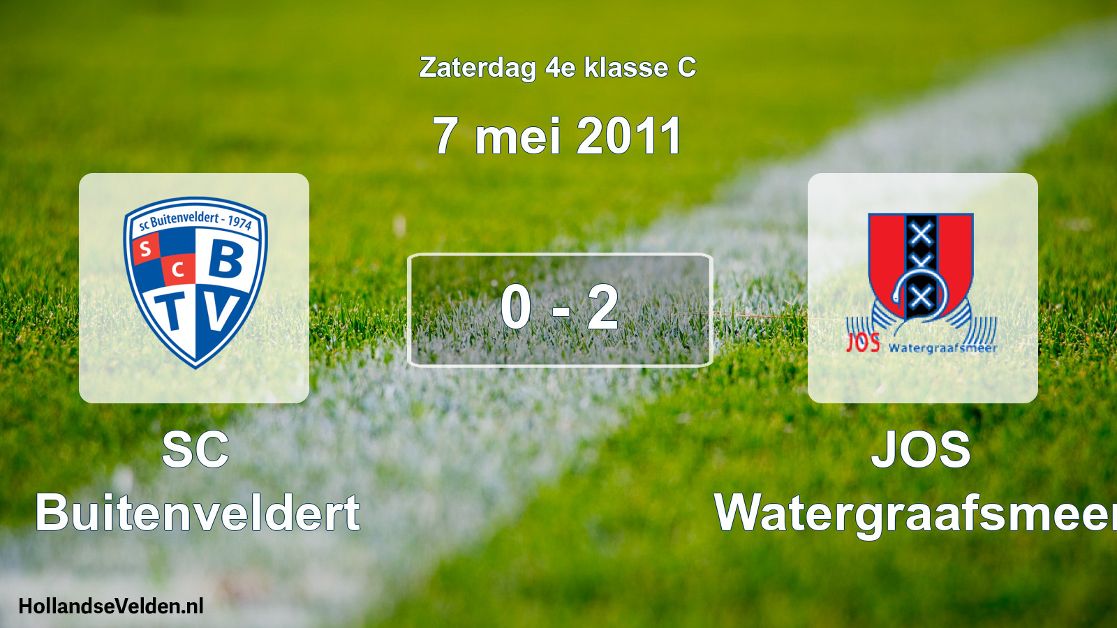 Total number of matches played: SC Buitenveldert - JOS Watergraafsmeer 0 - 2 (7 May 2011)