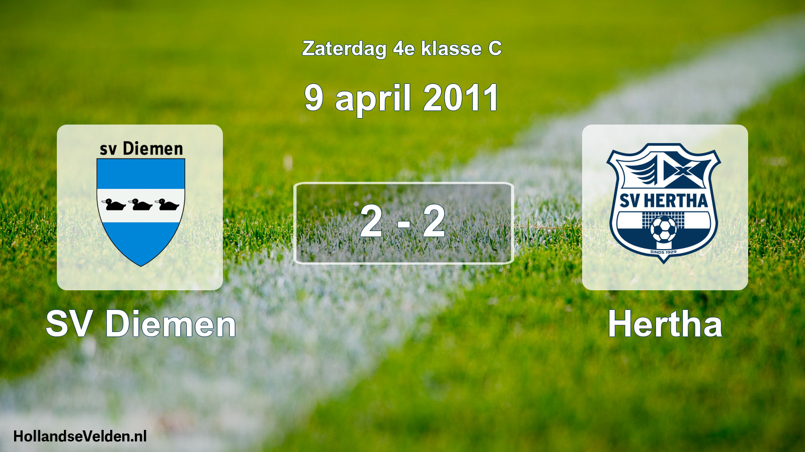 Total number of matches played: SV Diemen - Hertha 2 - 2 (9 April 2011)