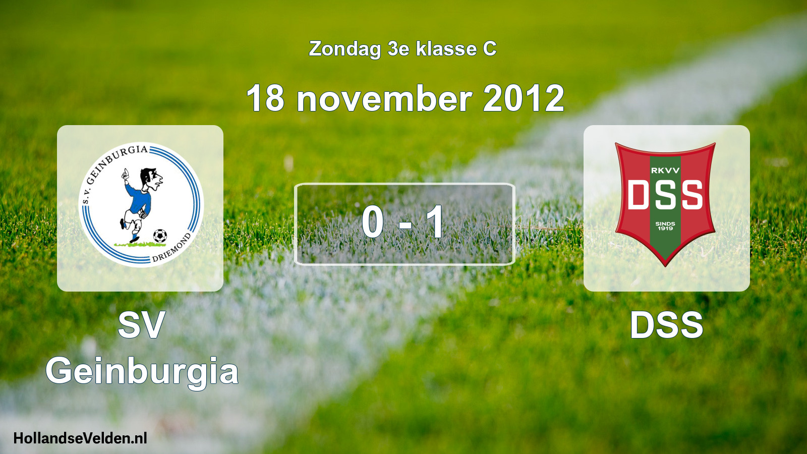Total number of matches played: SV Geinburgia - DSS 0 - 1 (18 November 2012)