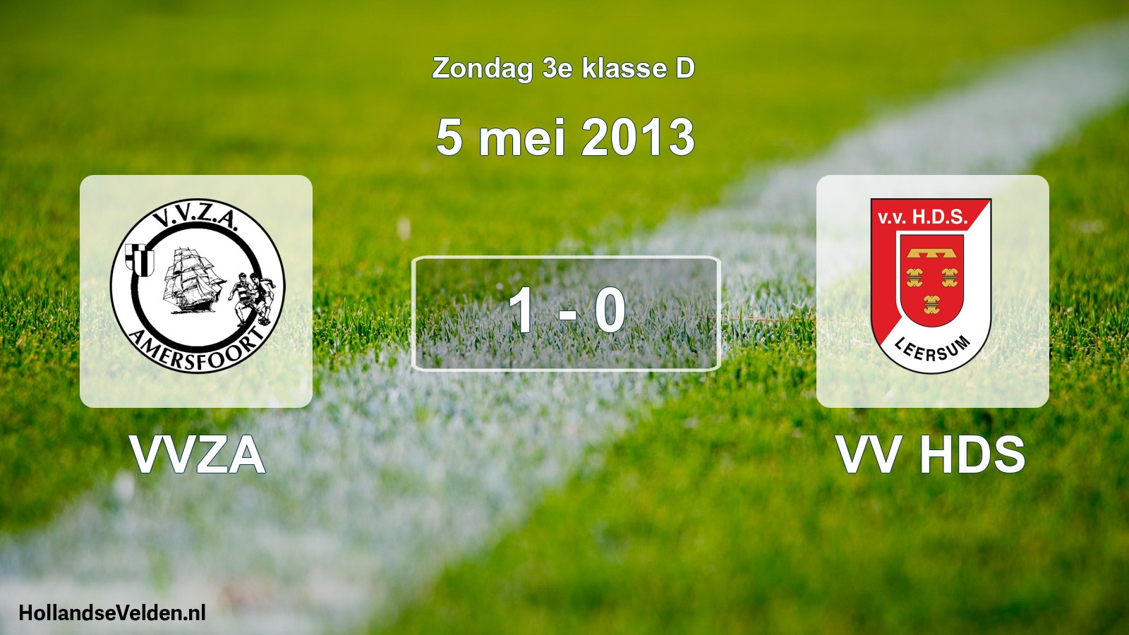 Total number of matches played: VVZA - VV HDS 1 - 0 (5 May 2013)