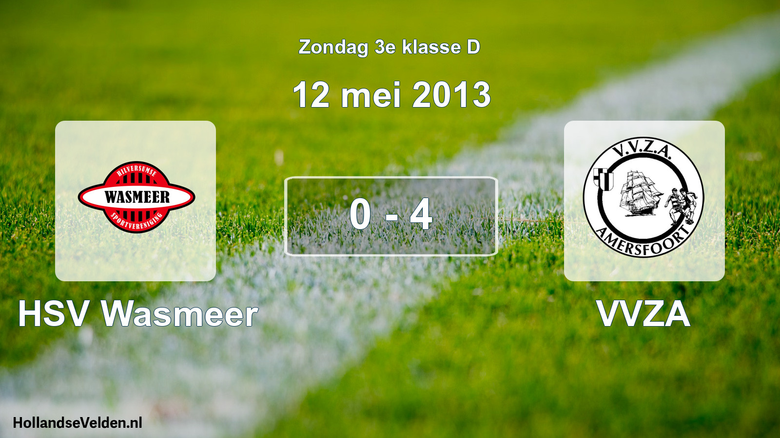 Total number of matches played: HSV Wasmeer - VVZA 0 - 4 (12 May 2013)