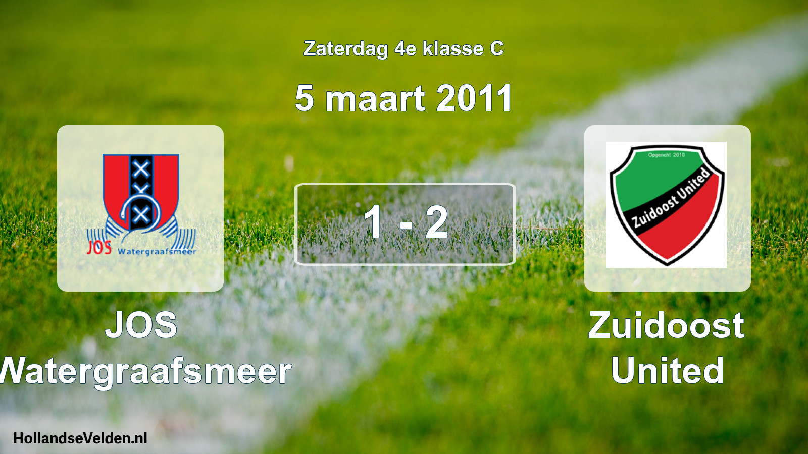 Total number of matches played: JOS Watergraafsmeer - Zuidoost United 1 - 2 (5 March 2011)