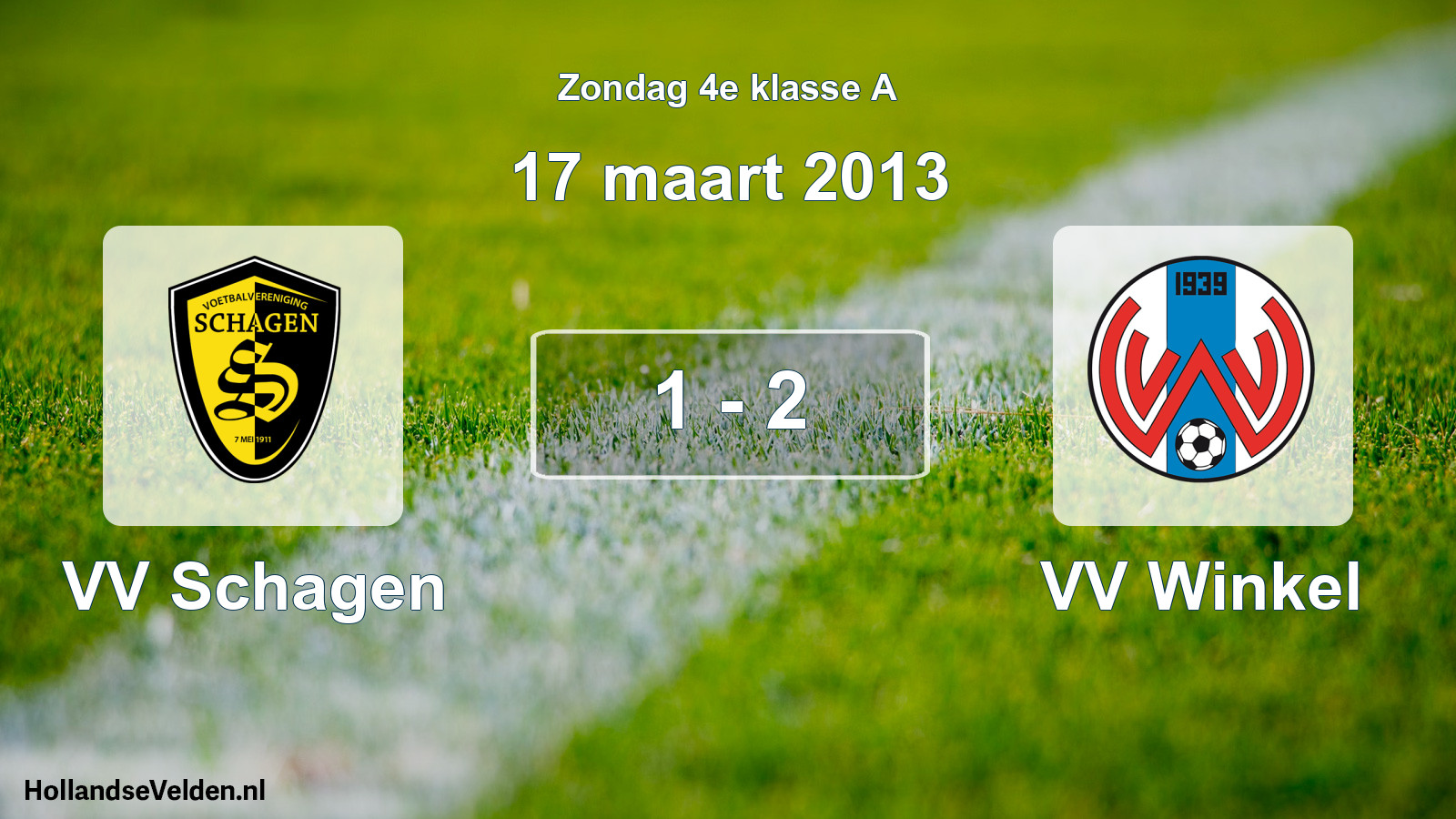 Total number of matches played: VV Schagen - VV Winkel 1 - 2 (17 March 2013)