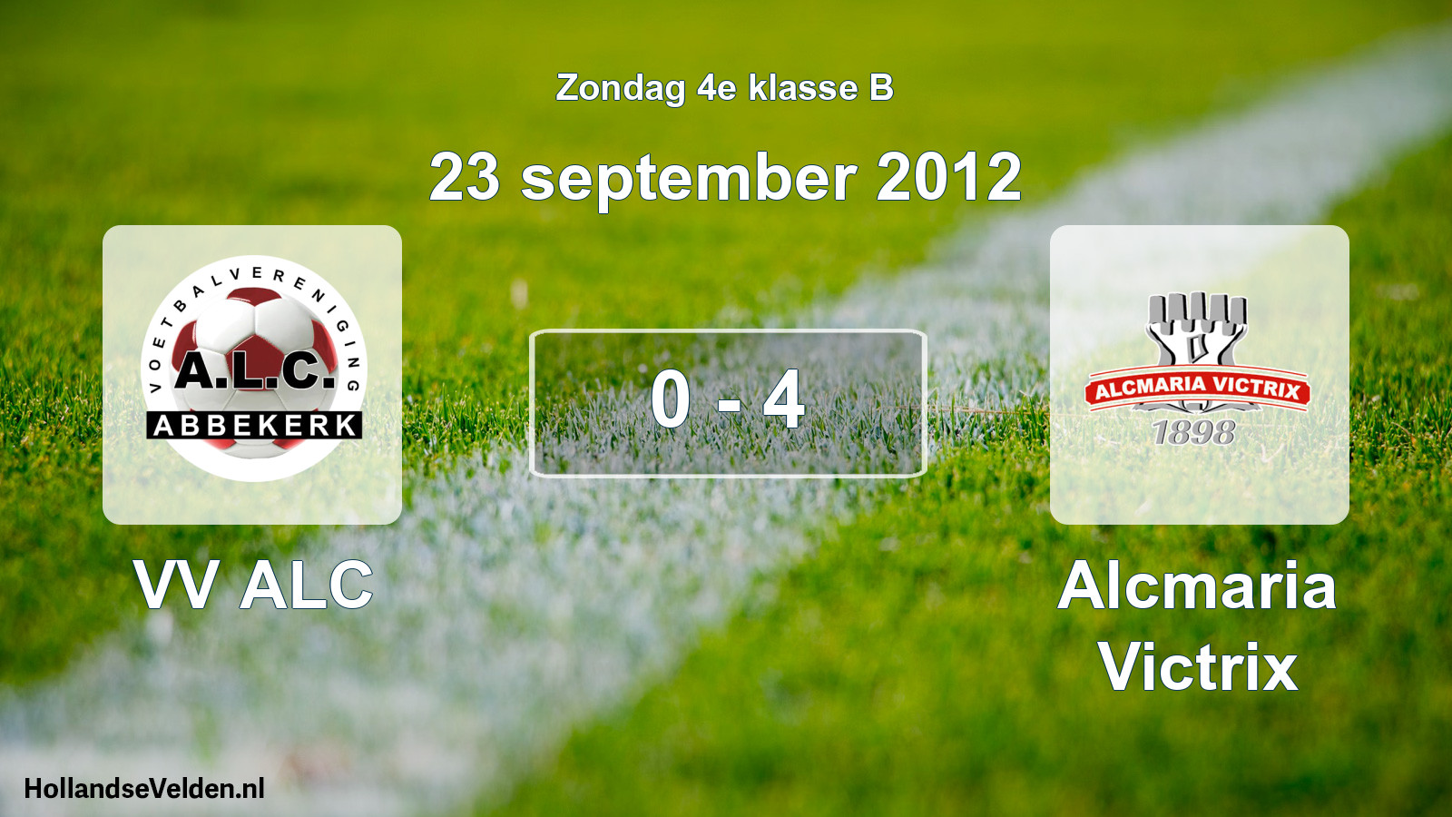 Total number of matches played: VV ALC - Alcmaria Victrix 0 - 4 (23 September 2012)
