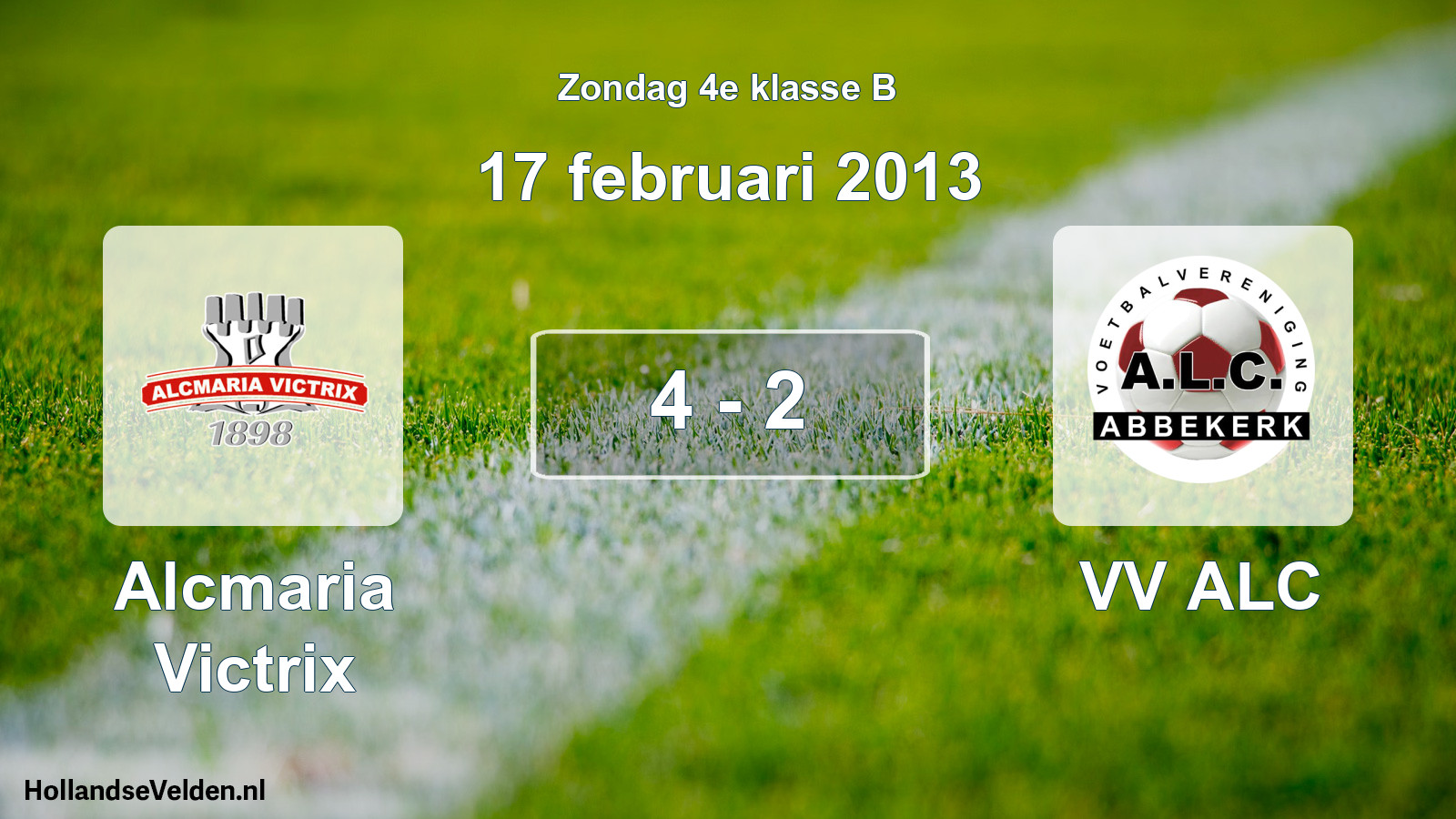 Total number of matches played: Alcmaria Victrix - VV ALC 4 - 2 (17 February 2013)