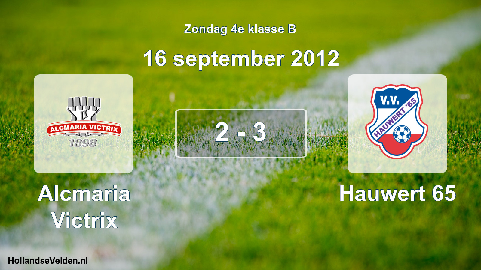 Total number of matches played: Alcmaria Victrix - Hauwert 65 2 - 3 (16 September 2012)