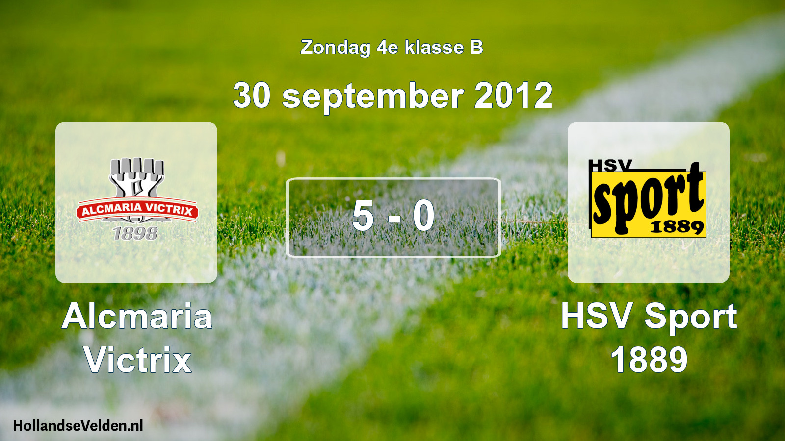 Total number of matches played: Alcmaria Victrix - HSV Sport 1889 5 - 0 (30 September 2012)