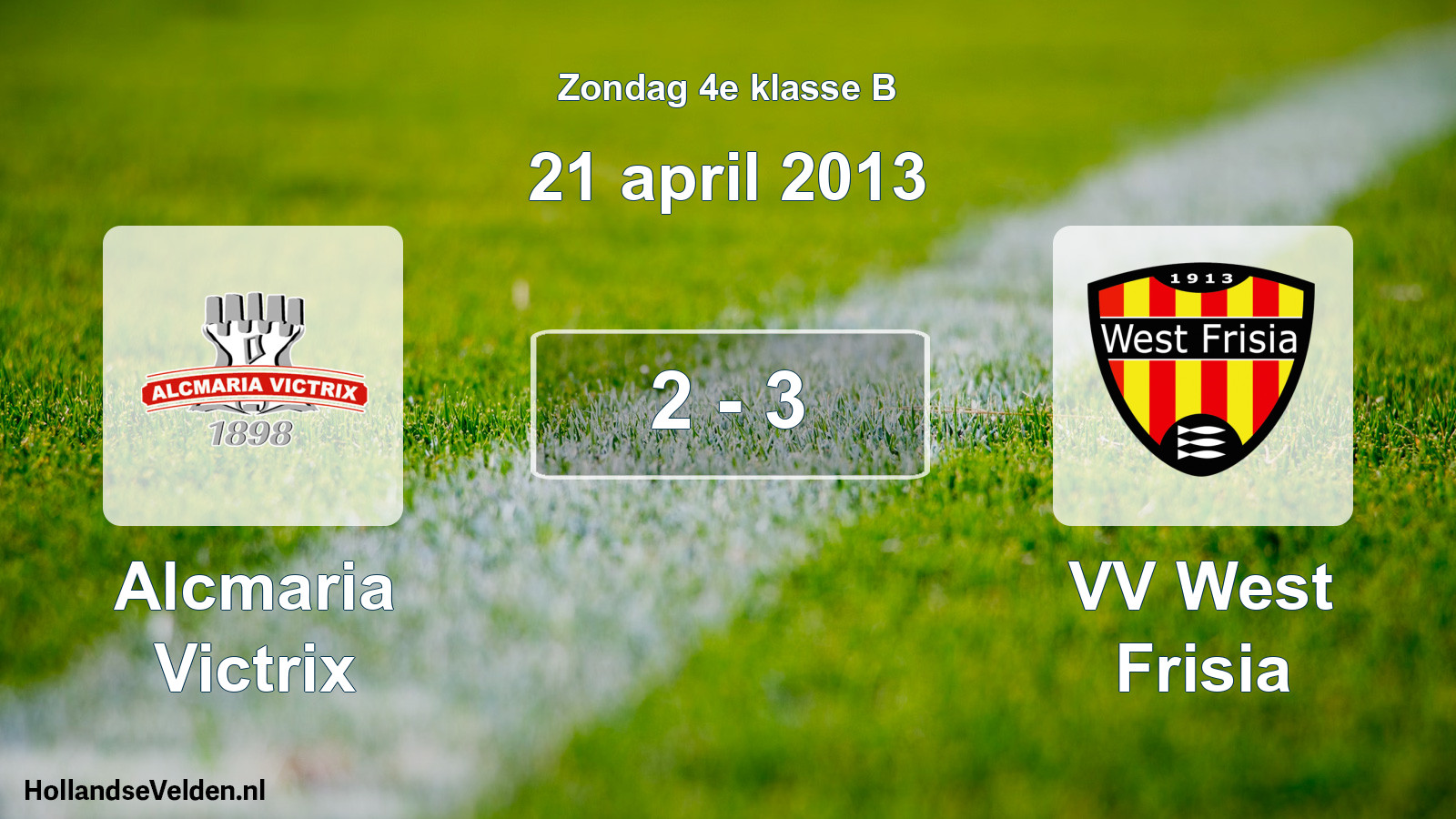 Total number of matches played: Alcmaria Victrix - VV West Frisia 2 - 3 (21 April 2013)