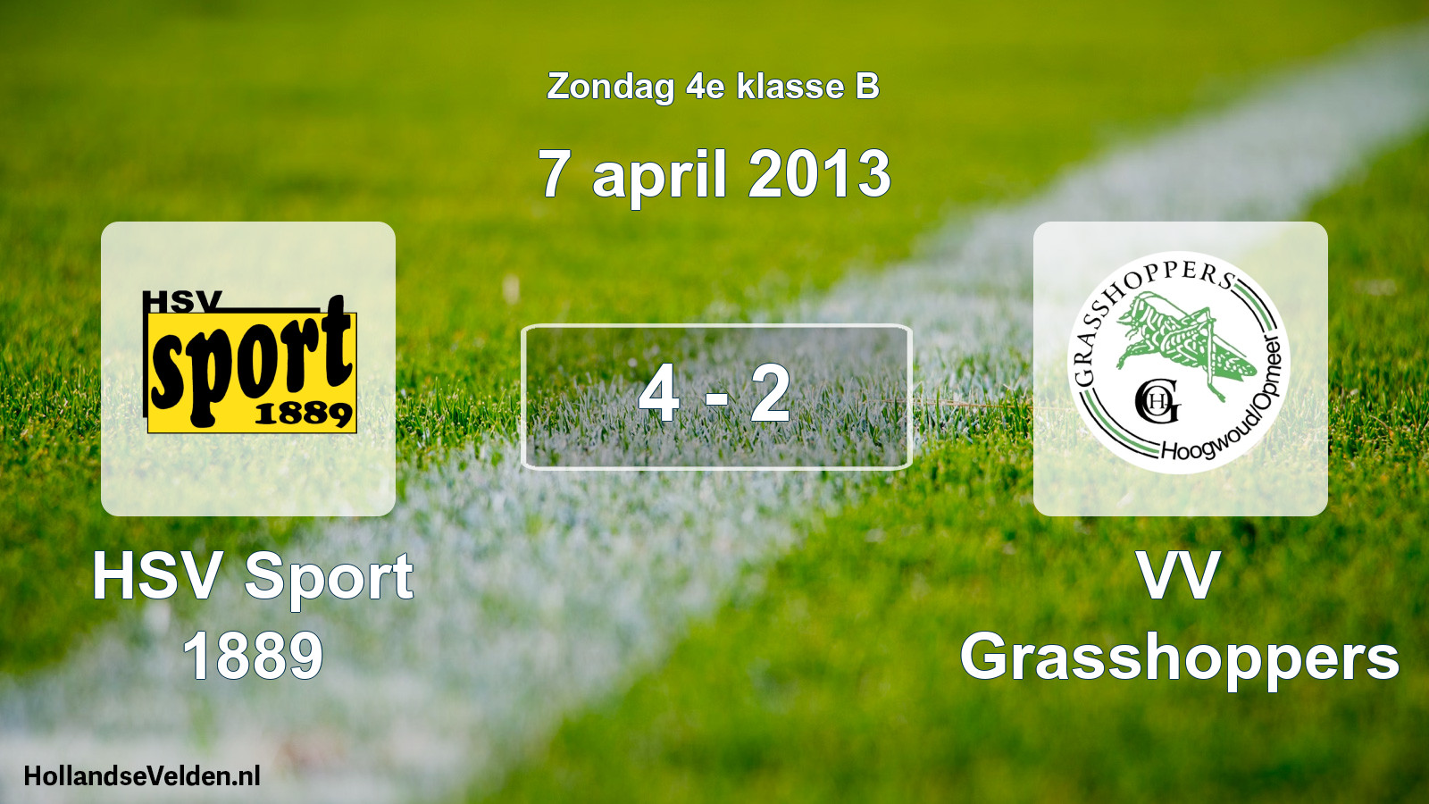 Total number of matches played: HSV Sport 1889 - VV Grasshoppers 4 - 2 (7 April 2013)
