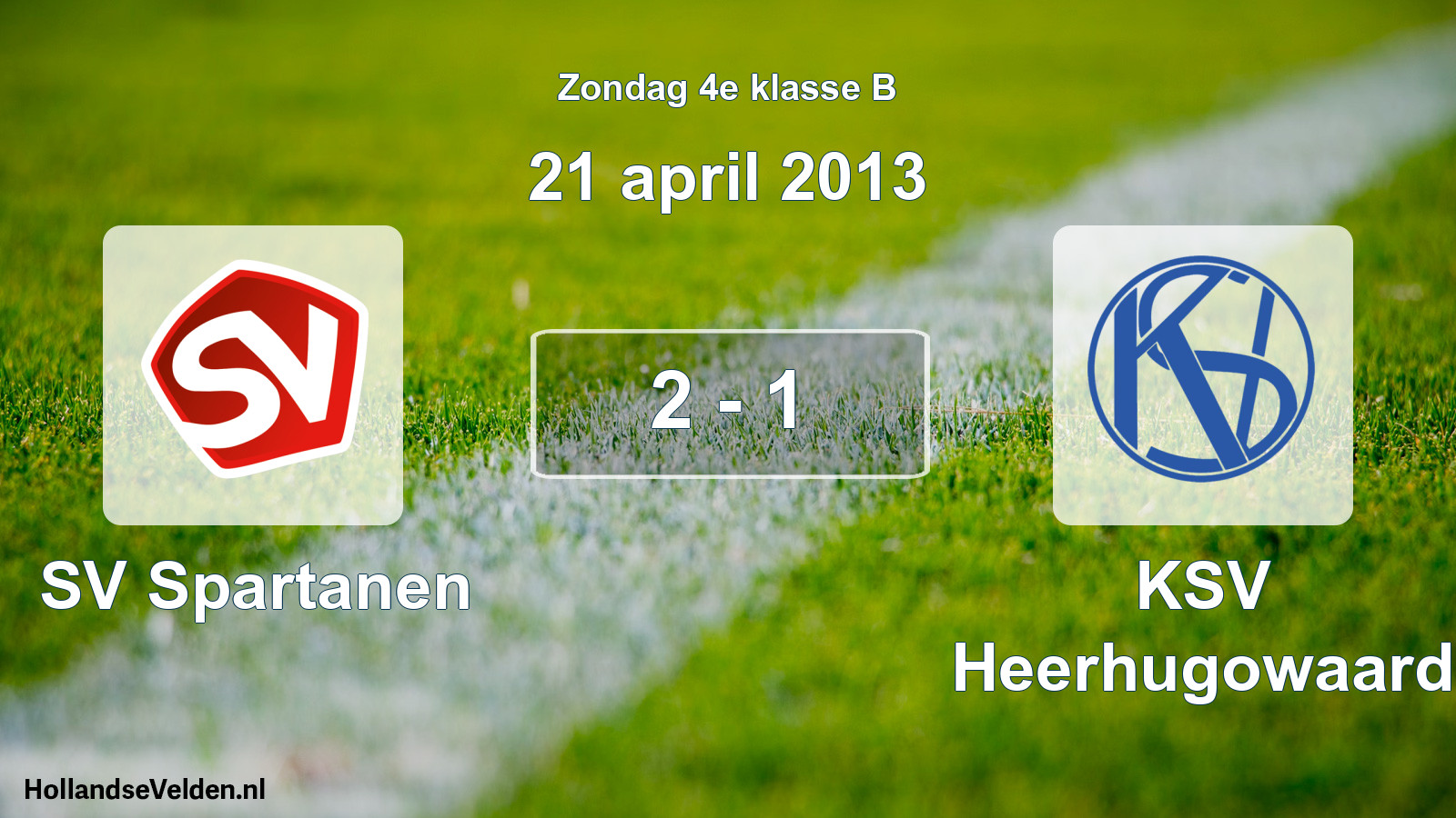 Total number of matches played: SV Spartanen - KSV Heerhugowaard 2 - 1 (21 April 2013)