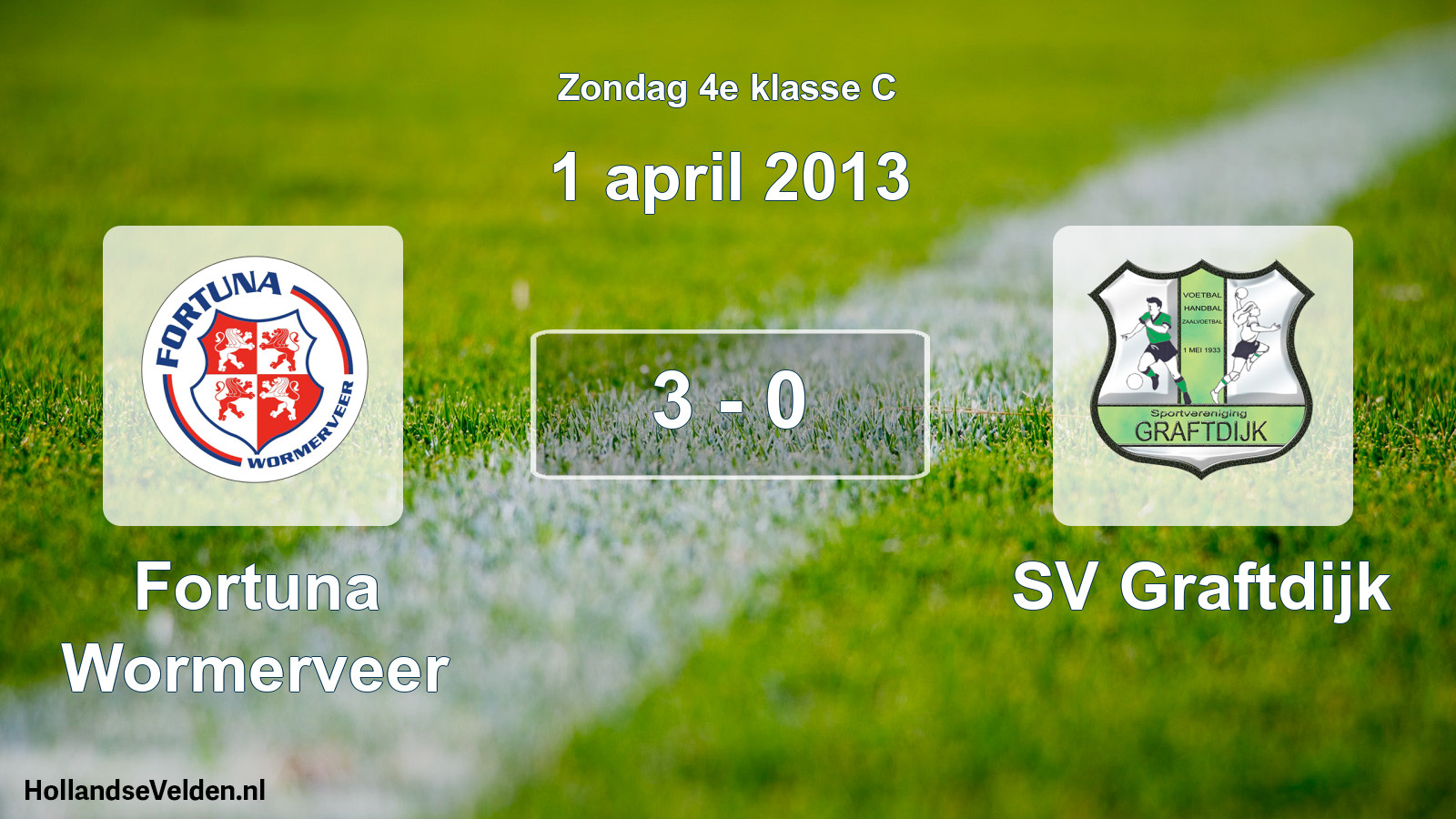 Total number of matches played: Fortuna Wormerveer - SV Graftdijk 3 - 0 (1 April 2013)