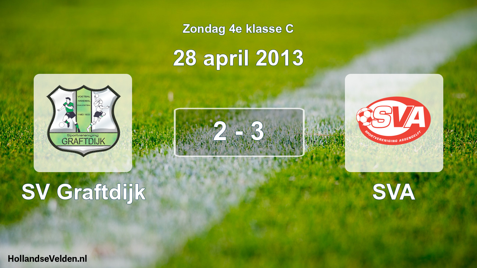 Total number of matches played: SV Graftdijk - SVA 2 - 3 (28 April 2013)