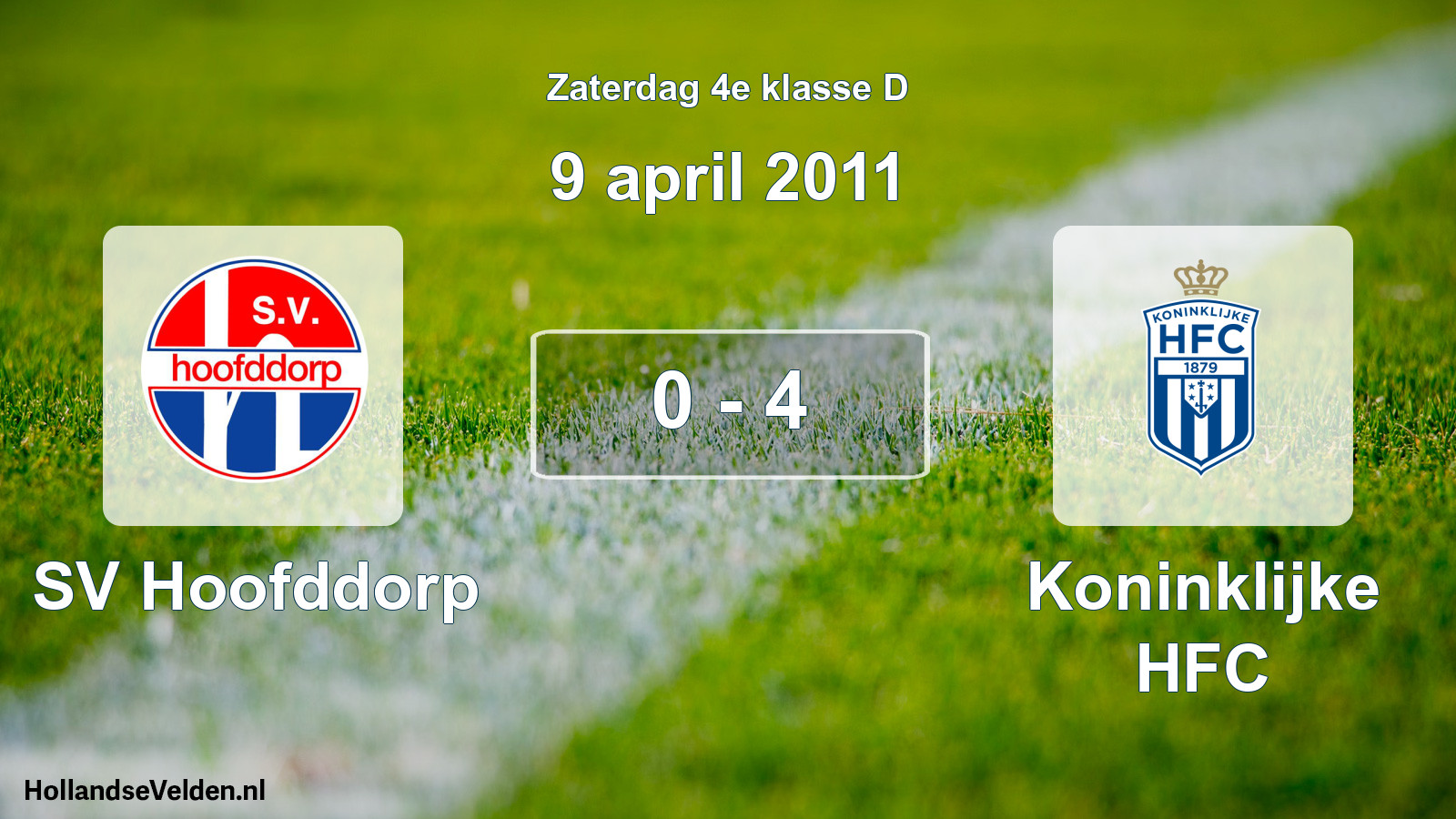 Total number of matches played: SV Hoofddorp - Koninklijke HFC 0 - 4 (9 April 2011)