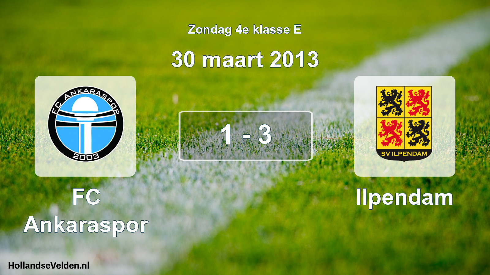 Total number of matches played: FC Ankaraspor - Ilpendam 1 - 3 (30 March 2013)