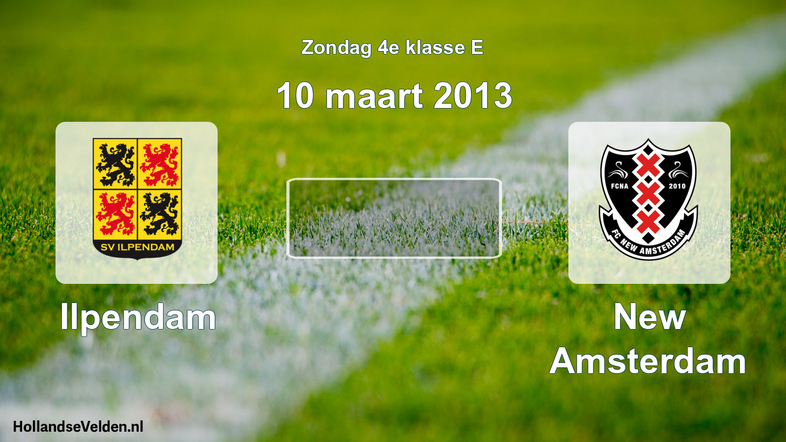 Scheduled Match: Ilpendam - New Amsterdam (10 March 2013)