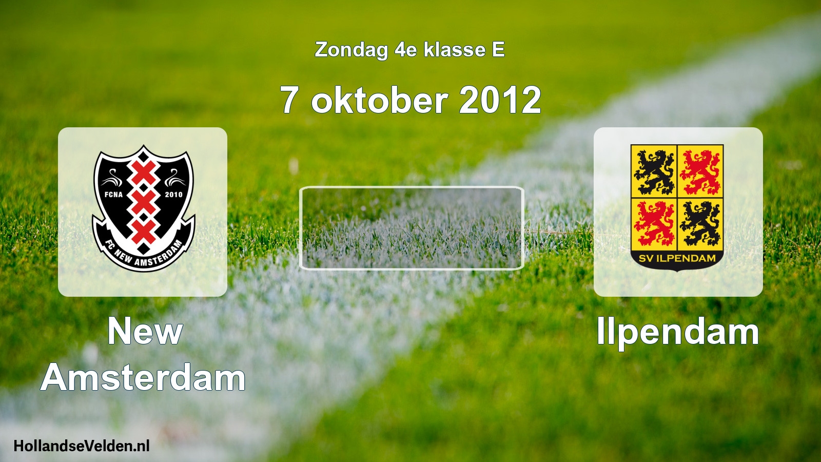 Scheduled Match: New Amsterdam - Ilpendam (7 October 2012)