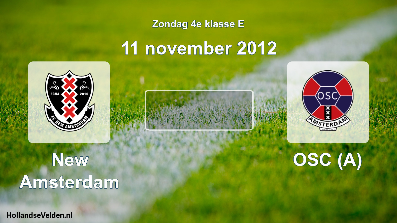 Scheduled Match: New Amsterdam - OSC (A) (11 November 2012)