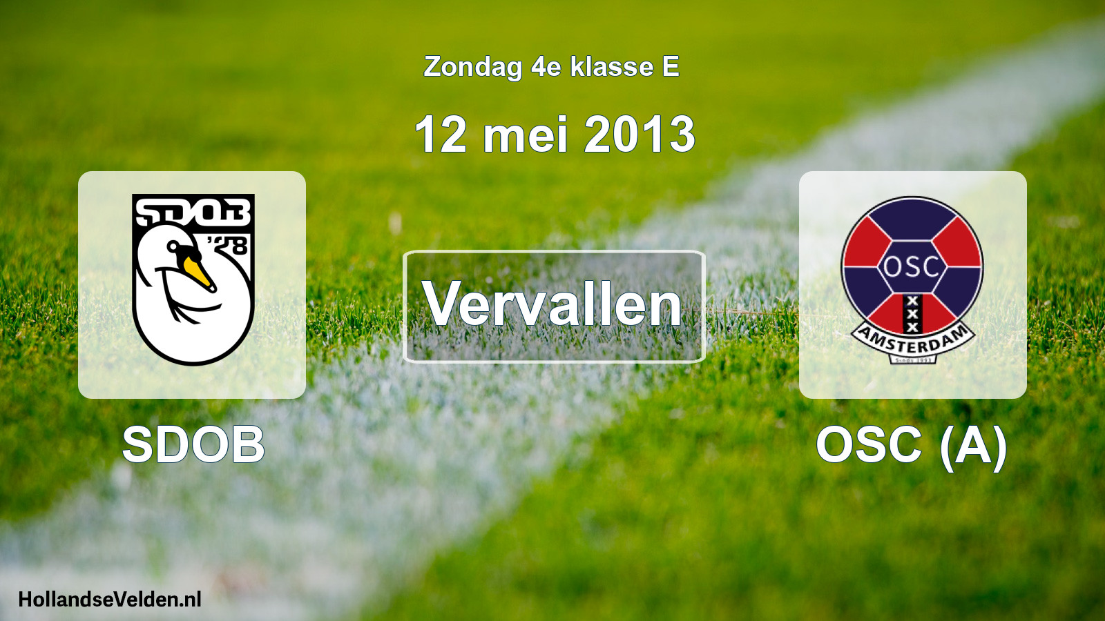 Scheduled Match: SDOB - OSC (A) (12 May 2013)