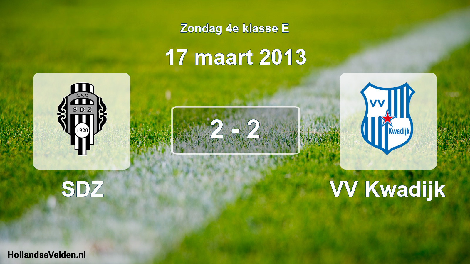 Total number of matches played: SDZ - VV Kwadijk 2 - 2 (17 March 2013)