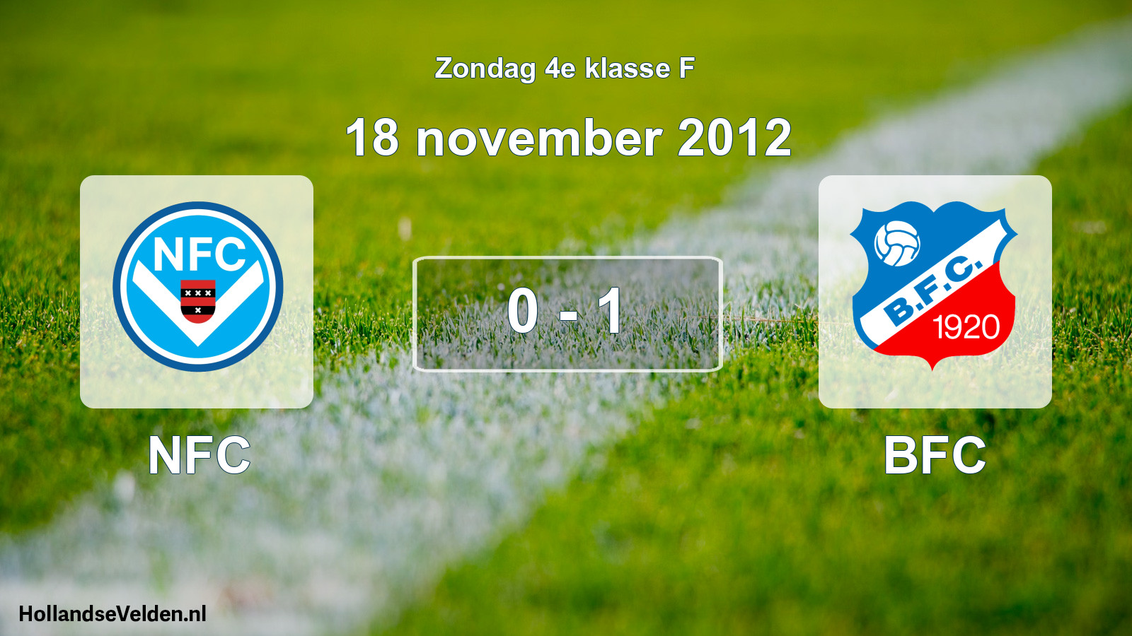 Total number of matches played: NFC - BFC 0 - 1 (18 November 2012)