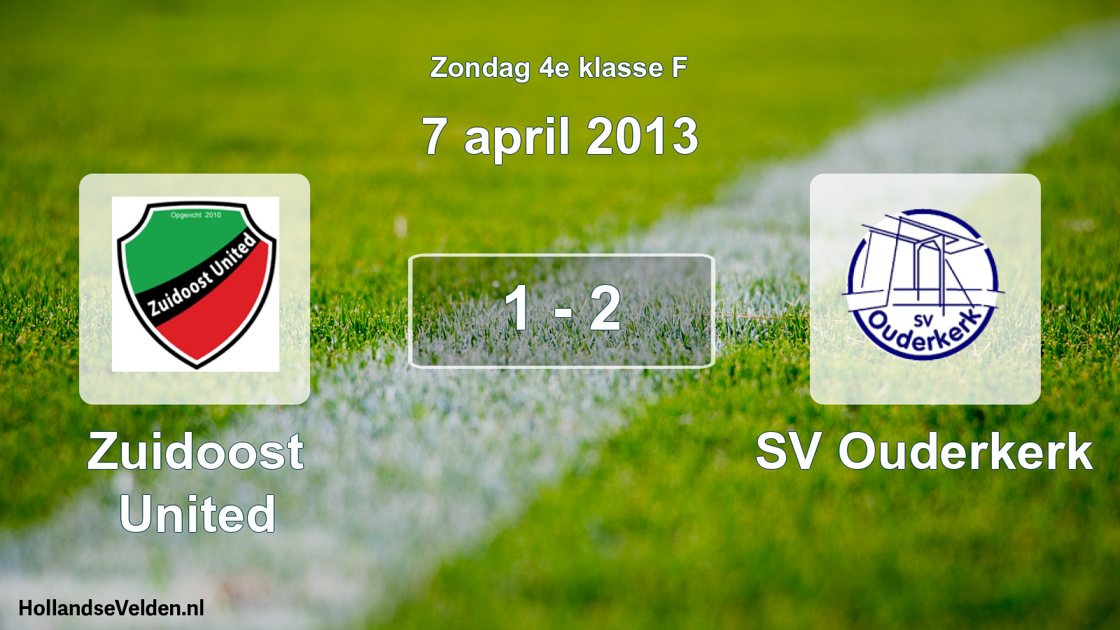 Total number of matches played: Zuidoost United - SV Ouderkerk 1 - 2 (7 April 2013)