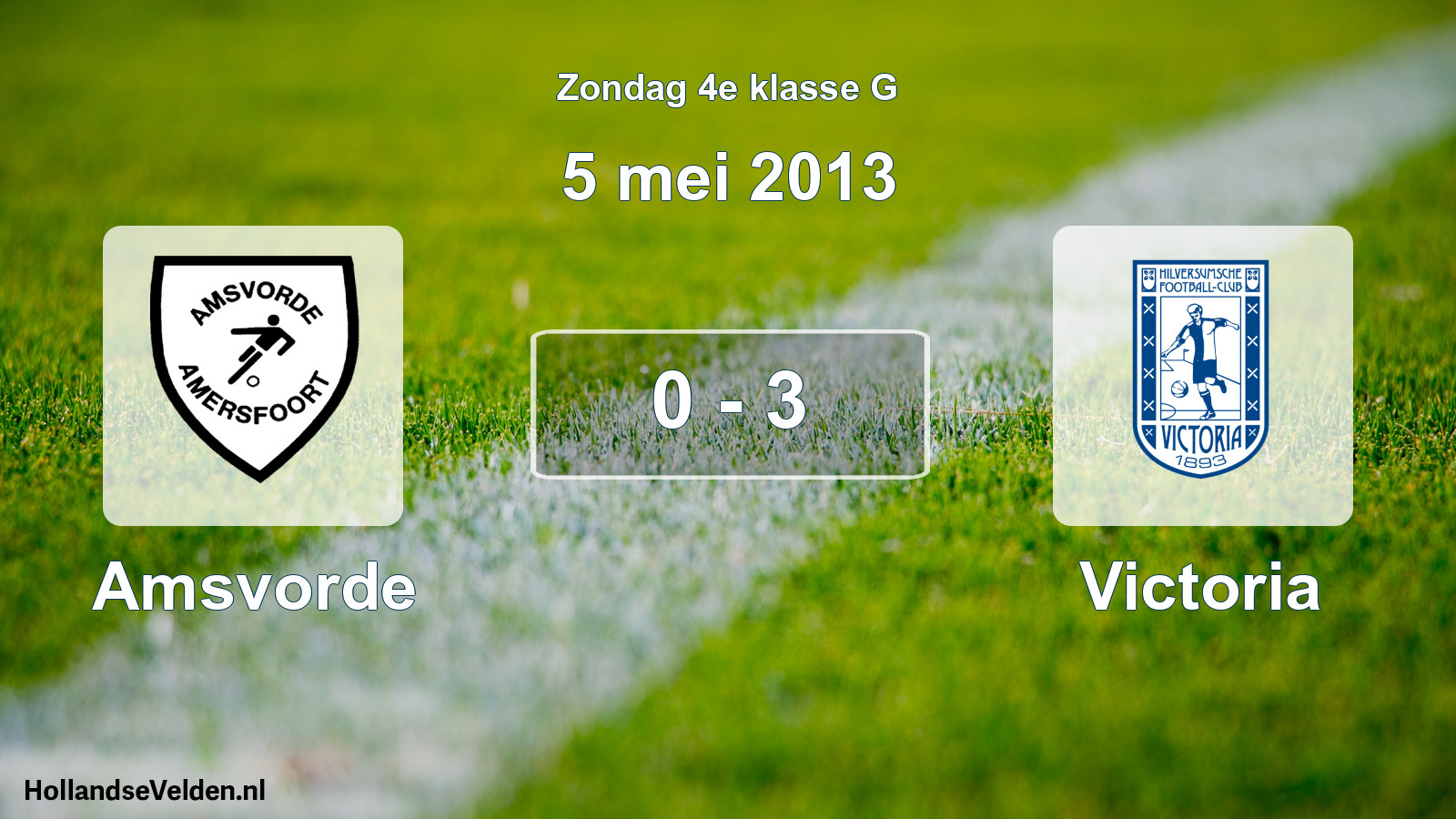 Total number of matches played: Amsvorde - Victoria 0 - 3 (5 May 2013)