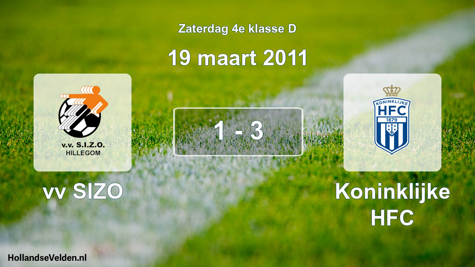 Total number of matches played: vv SIZO - Koninklijke HFC 1 - 3 (19 March 2011)
